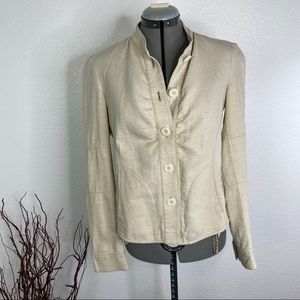 MISSONI Flax High Neck Blazer Jacket Size 8